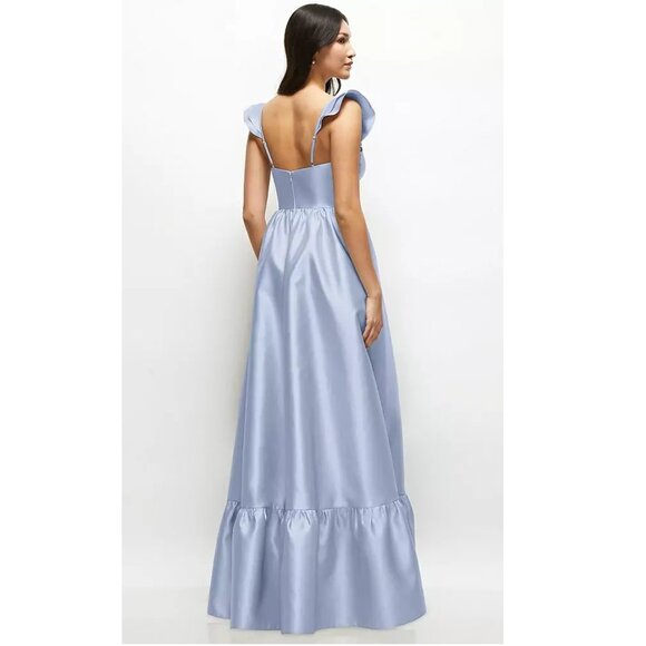 Sky Blue Corset Satin Twill Gown Style 3146 Size 10